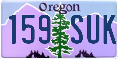 OR license plate 159SUK