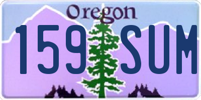 OR license plate 159SUM