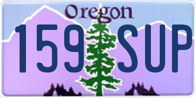 OR license plate 159SUP
