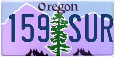 OR license plate 159SUR