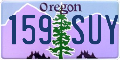 OR license plate 159SUY
