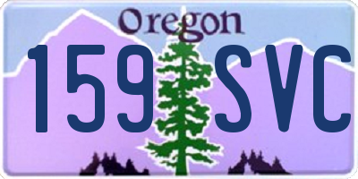 OR license plate 159SVC