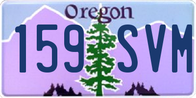 OR license plate 159SVM