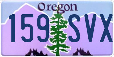 OR license plate 159SVX