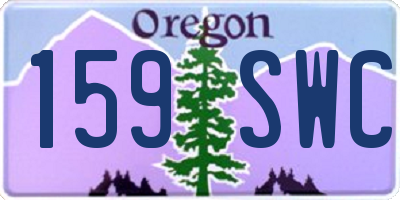 OR license plate 159SWC