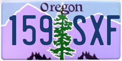 OR license plate 159SXF