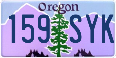 OR license plate 159SYK