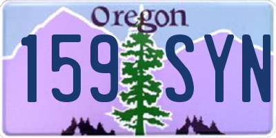 OR license plate 159SYN