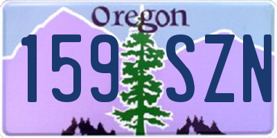 OR license plate 159SZN