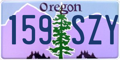 OR license plate 159SZY