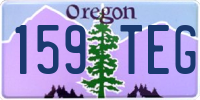 OR license plate 159TEG