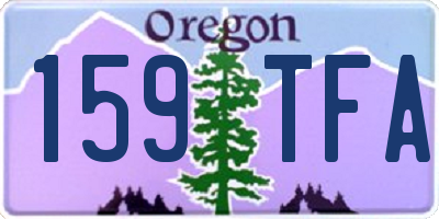 OR license plate 159TFA