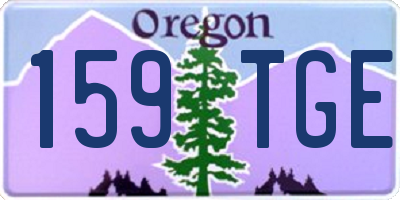 OR license plate 159TGE