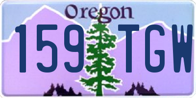 OR license plate 159TGW