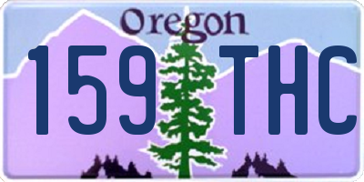 OR license plate 159THC