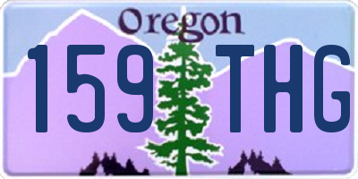 OR license plate 159THG