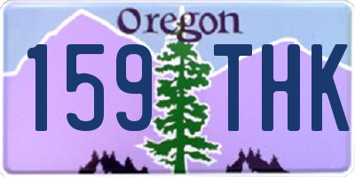 OR license plate 159THK