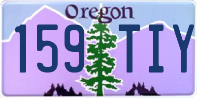 OR license plate 159TIY