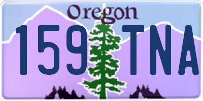 OR license plate 159TNA