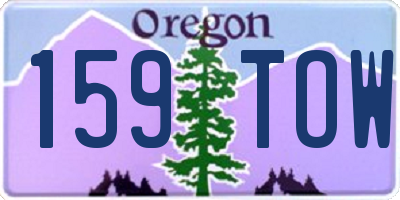 OR license plate 159TOW