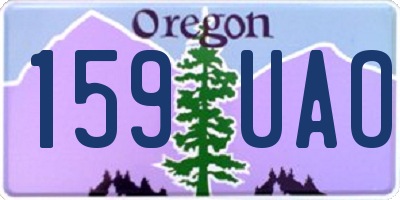 OR license plate 159UAO