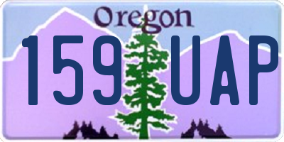 OR license plate 159UAP
