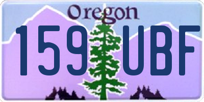OR license plate 159UBF