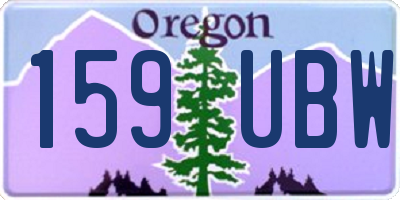 OR license plate 159UBW