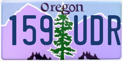 OR license plate 159UDR