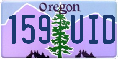 OR license plate 159UID