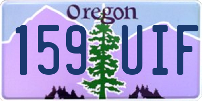 OR license plate 159UIF