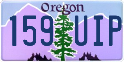 OR license plate 159UIP