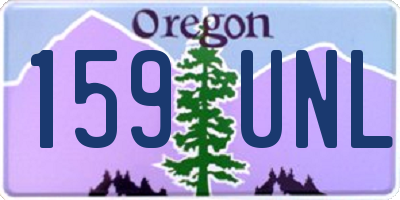 OR license plate 159UNL