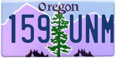 OR license plate 159UNM