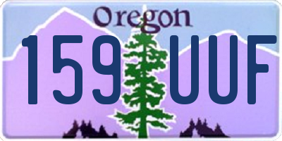OR license plate 159UUF