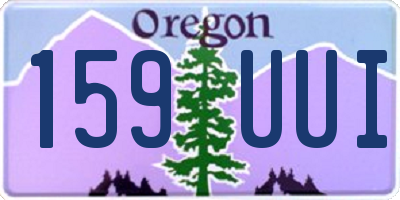 OR license plate 159UUI