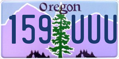 OR license plate 159UUU