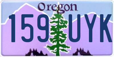 OR license plate 159UYK