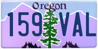 OR license plate 159VAL