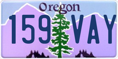 OR license plate 159VAY