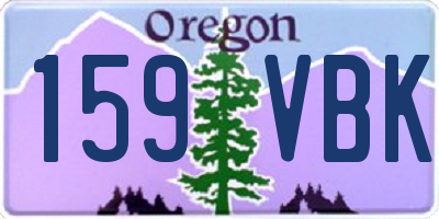 OR license plate 159VBK