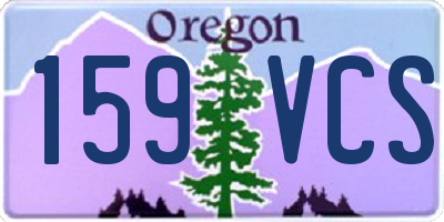 OR license plate 159VCS