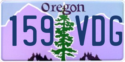 OR license plate 159VDG