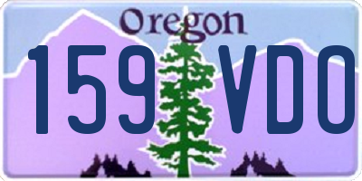 OR license plate 159VDO