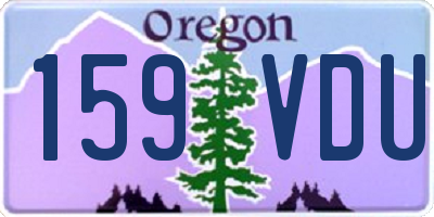 OR license plate 159VDU