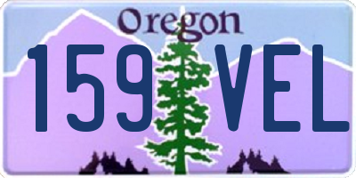 OR license plate 159VEL