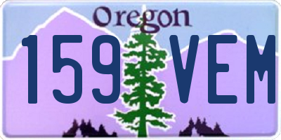 OR license plate 159VEM