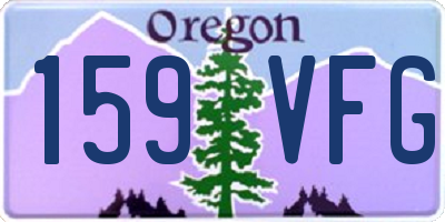 OR license plate 159VFG