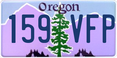 OR license plate 159VFP