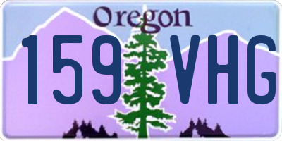 OR license plate 159VHG